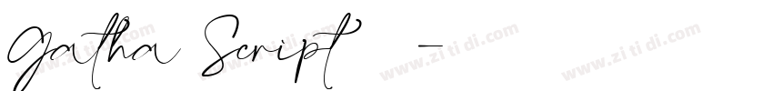 Gatha Script英文字体字体转换